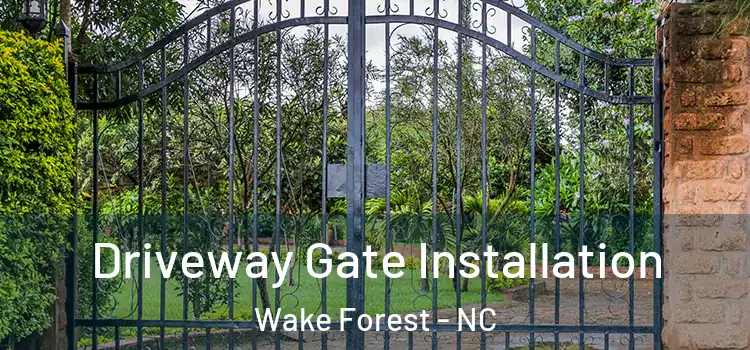 Driveway Gate Installation Wake Forest - NC